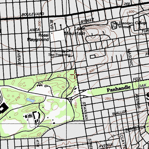Topographic Map of Dignity Health Saint Mary's Medical Center, CA