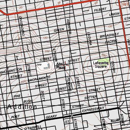 Topographic Map of Seventh Day Adventist Japanese Church, CA