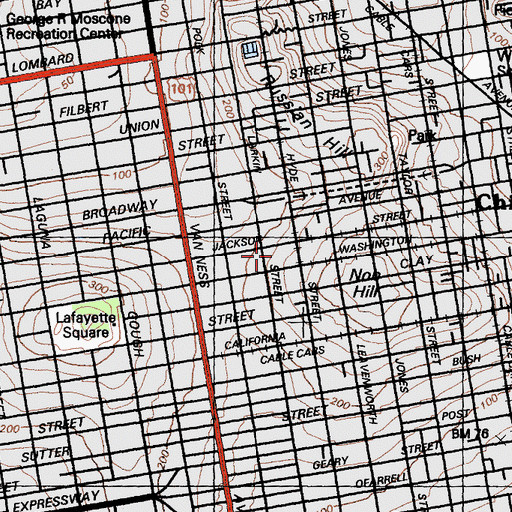 Topographic Map of Spring Valley Elementary School, CA