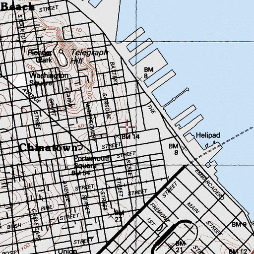 Topographic Map of Walton Park, CA