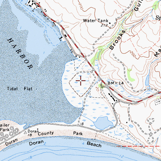 Topographic Map of Bodega Island, CA