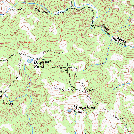 Topographic Map of Brown Ranch, CA
