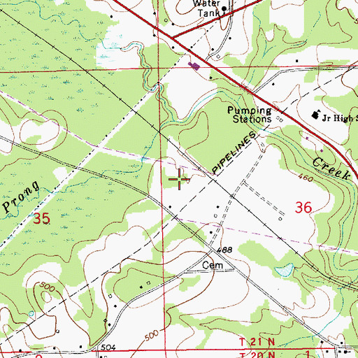 Topographic Map of Verbena Division, AL