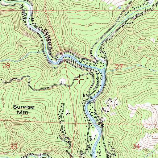 Topographic Map of Kidd Creek School (historical), CA