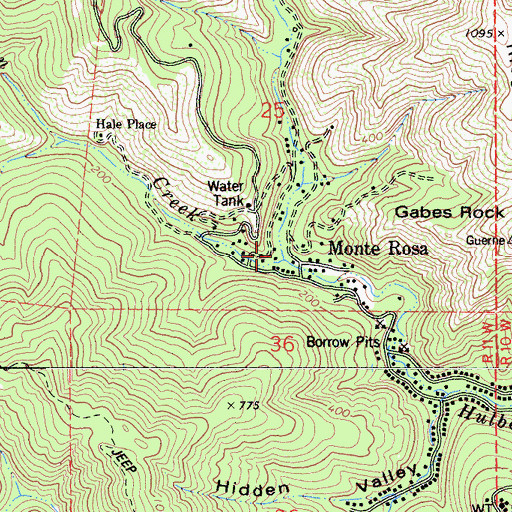 Topographic Map of Mission Canyon, CA