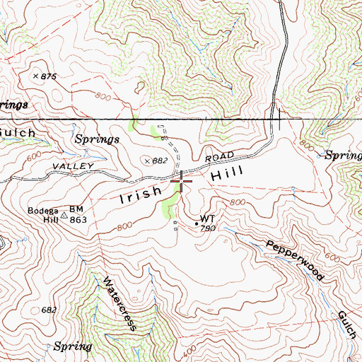 Topographic Map of Ocean View School (historical), CA