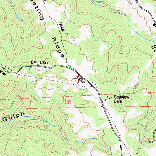 Topographic Map of Seaview, CA