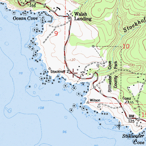 Topographic Map of Stillwater Cove School (historical), CA
