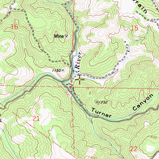 Topographic Map of Toners Place, CA