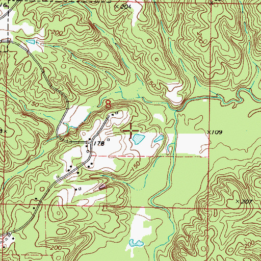 Topographic Map of Silas Division, AL