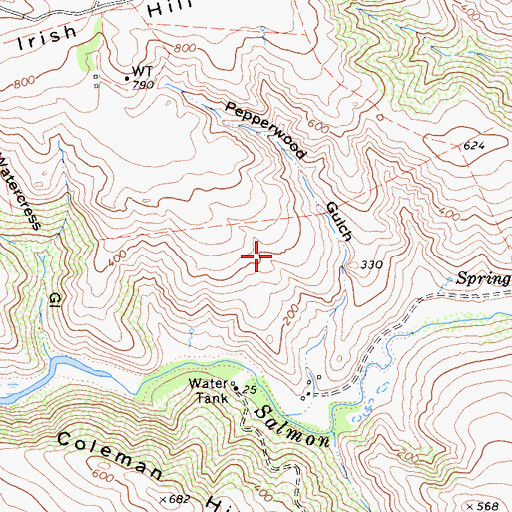 Topographic Map of Two Rocks, CA