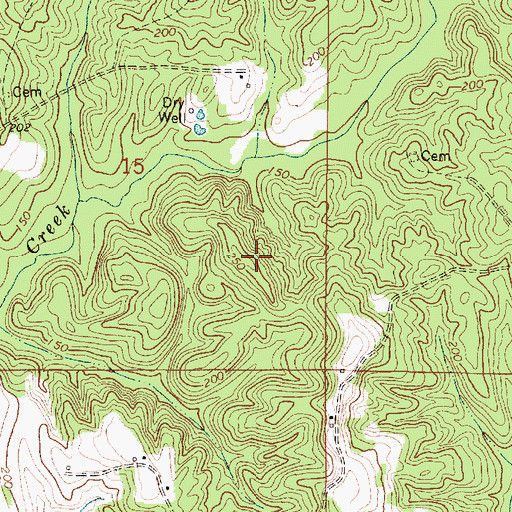 Topographic Map of Coffeeville Division, AL