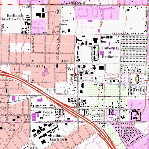 Topographic Map of Duke Hall, CA