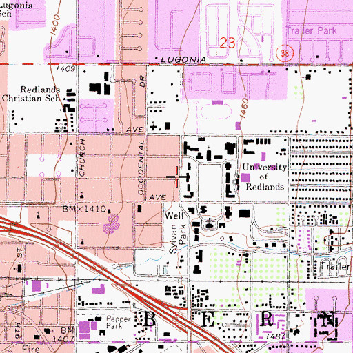 Topographic Map of Grossmont Hall, CA