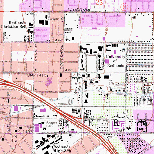 Topographic Map of Larsen Hall, CA