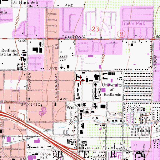 Topographic Map of Memorial Chapel, CA