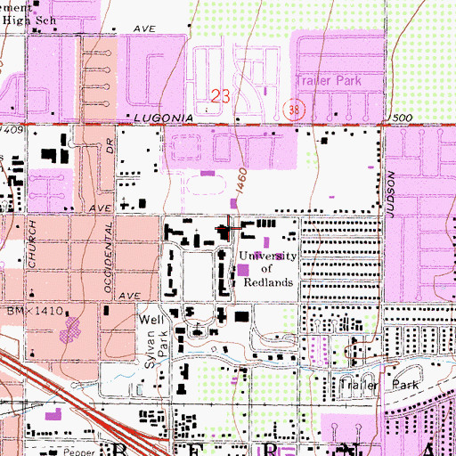 Topographic Map of North Hall, CA