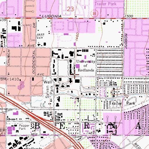 Topographic Map of Richard C and Virginia M Hunsaker University Center, CA