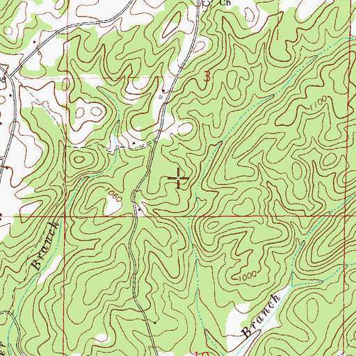 Topographic Map of Ashland Division, AL