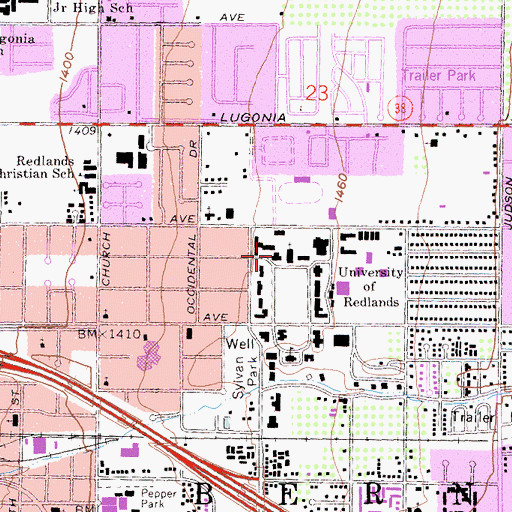 Topographic Map of Watchorn Hall, CA