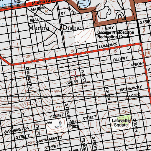 Topographic Map of California Institute of Fashion, CA