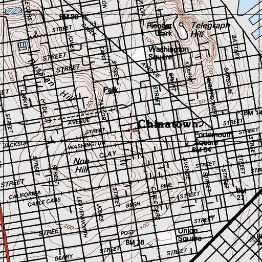 Topographic Map of Cumberland Presbyterian Chinese Church, CA