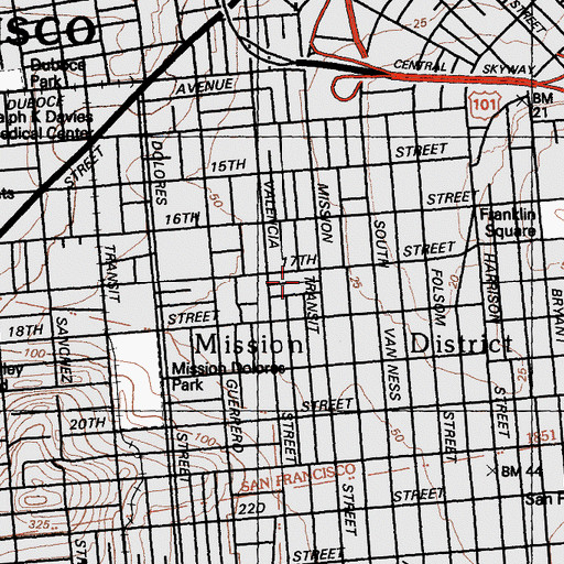 Topographic Map of Full Gospel Assembly Church, CA