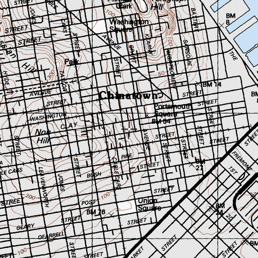 Topographic Map of Gold Mountain Monastery, CA