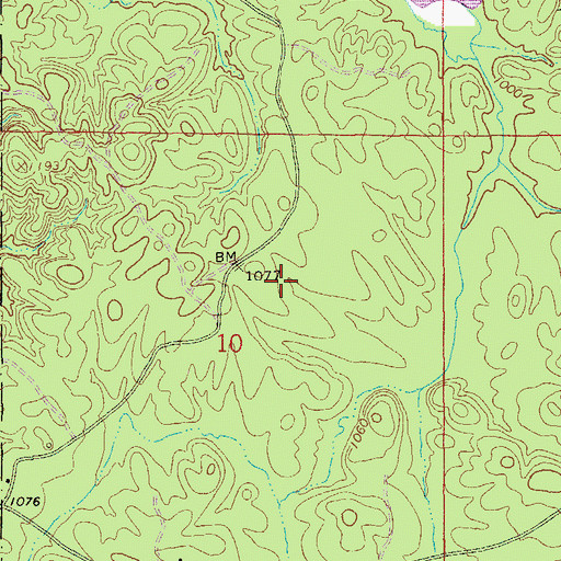 Topographic Map of Fruithurst Division, AL