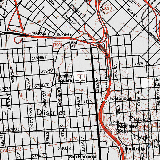 Topographic Map of Nichiren Shoshu Sokagakkai of America, CA