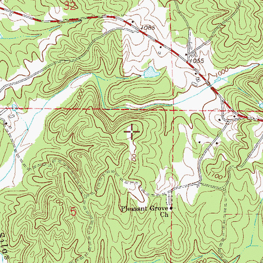 Topographic Map of Ranburne Division, AL