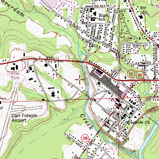 Topographic Map of Elba Division, AL