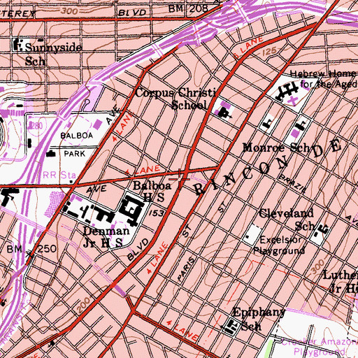Topographic Map of Discovery Center School, CA