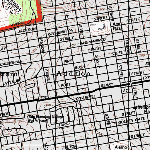 Topographic Map of Erik Erikson Library, CA
