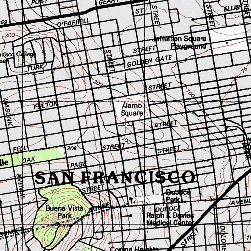 Topographic Map of Ida B Wells High School, CA