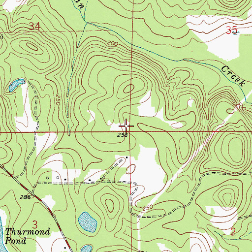 Topographic Map of Castleberry Division, AL