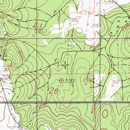 Topographic Map of Evergreen Division, AL