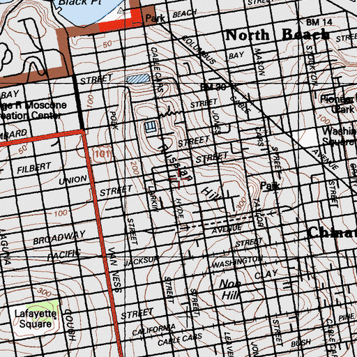 Topographic Map of Engine House Number 31, CA