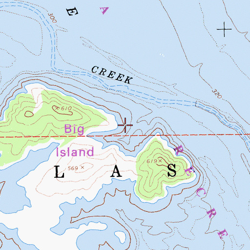 Topographic Map of Lake Berryessa Recreation Area, CA