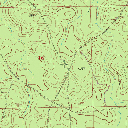 Topographic Map of Florala Division, AL