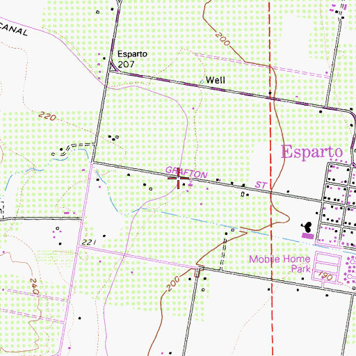 Topographic Map of Saint Martins Church, CA