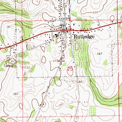 Topographic Map of Luverne Division, AL