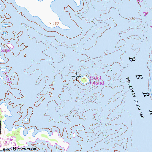 Topographic Map of Goat Island, CA