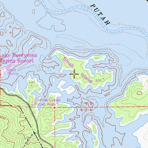 Topographic Map of Small Island, CA