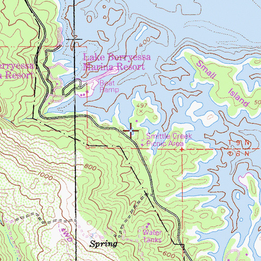 Topographic Map of Smittle Creek Picnic Area, CA