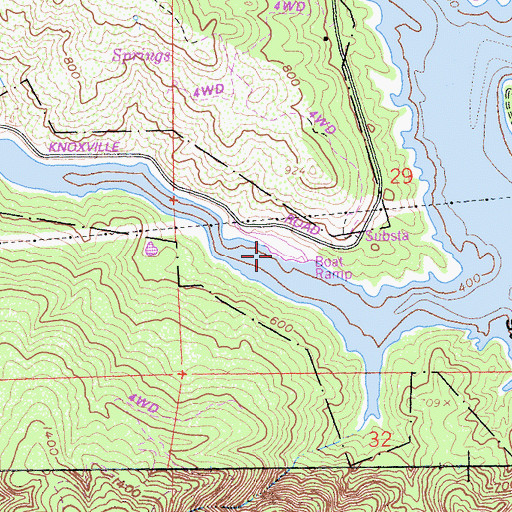 Topographic Map of Capell Cove Boat Ramp, CA