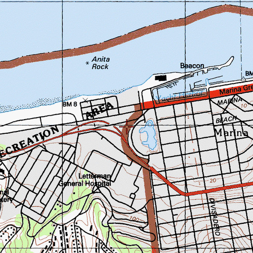 Topographic Map of Exploratorium, CA