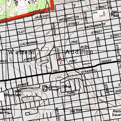 Topographic Map of John Wickett Museum of Exotica, CA