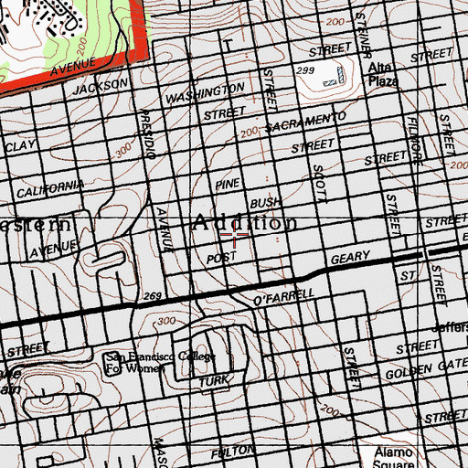 Topographic Map of Museum of Russian Culture, CA