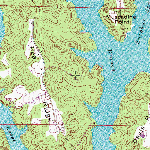 Topographic Map of Crane Hill Division, AL